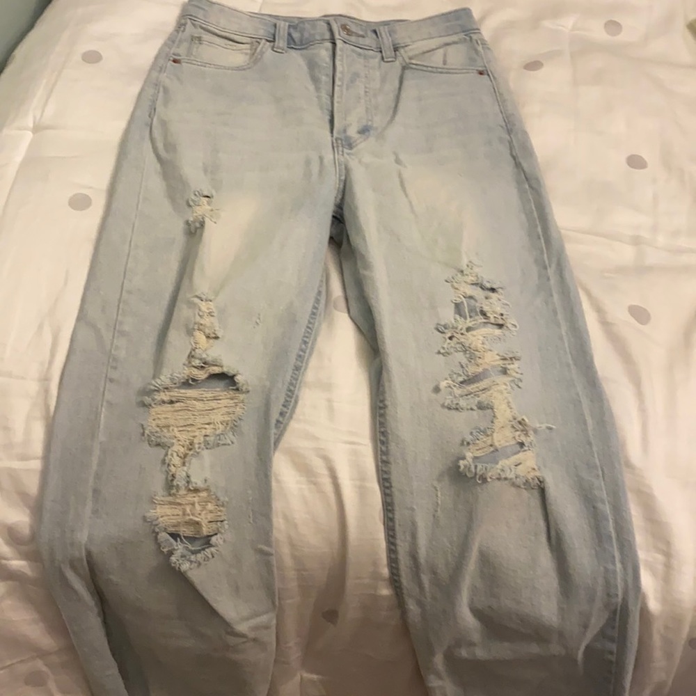 Light wash ripped jeans